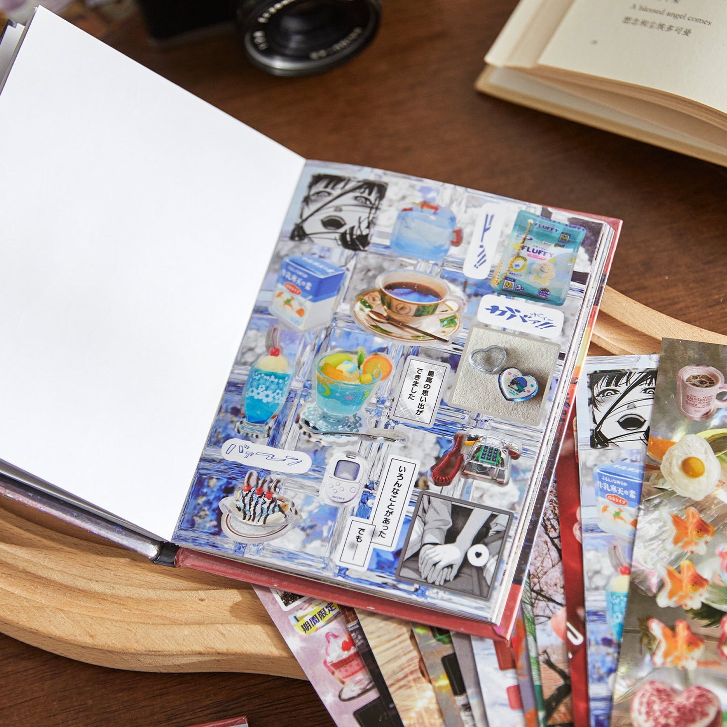 Librito de stickers japones tapa dura-45 hojas