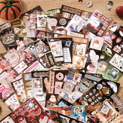 Librito de stickers estilo japones embroidery-30 hojas