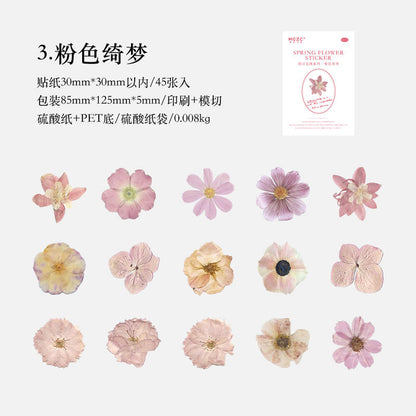 Stickers spring flower-45 pzas