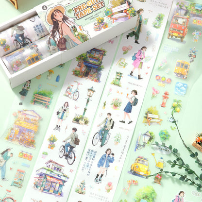 Set washitape pre-cut -4 piezas