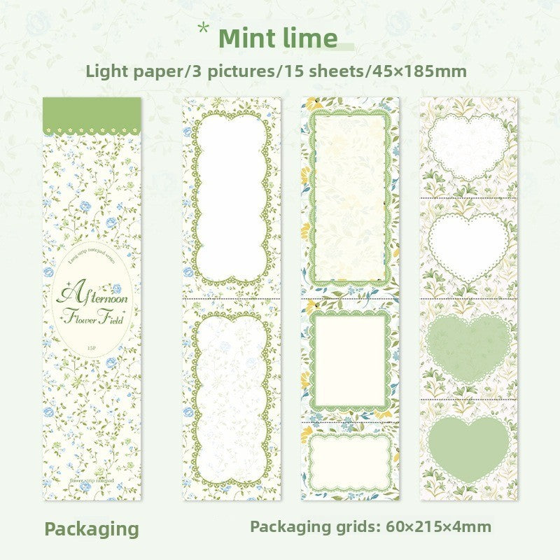 Notepad decopapel long strip-15 pzas