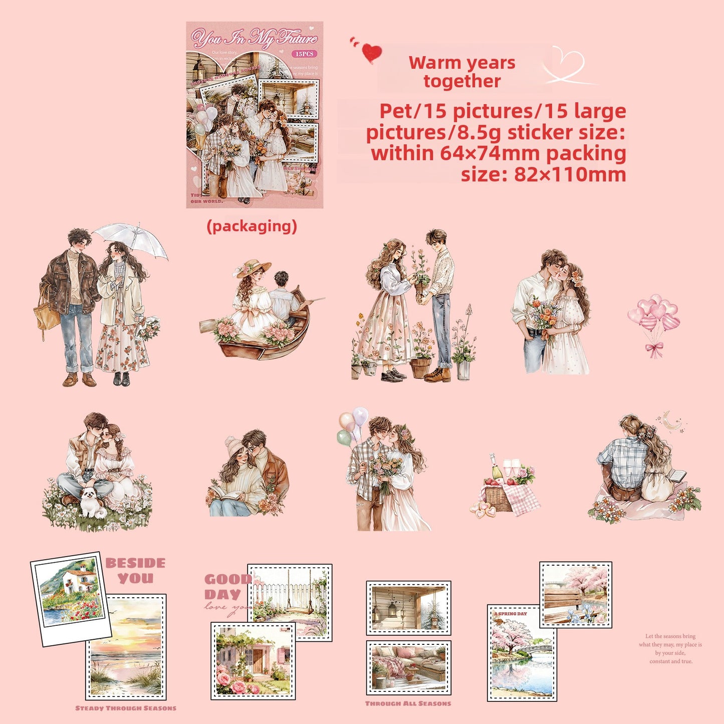 Stickers you in my future-15 pzas