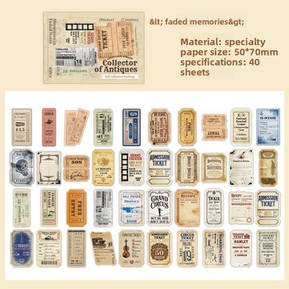 Stickers collector of antiques-40 pzas