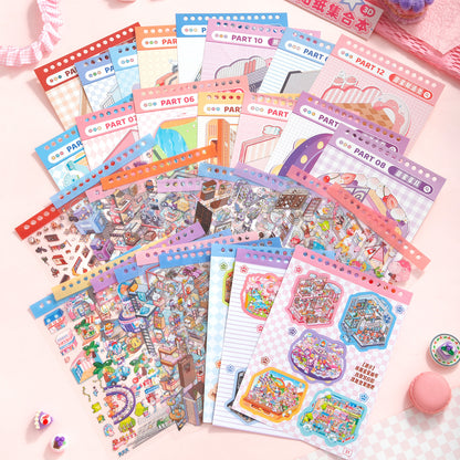 Libro rosa de 15 escenarios 3D tamaño A5