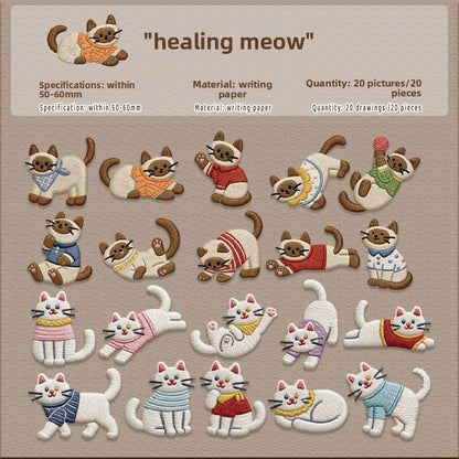 Stickers estilo bordados-20 pzas
