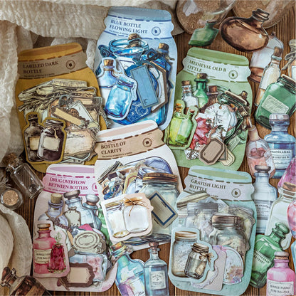 Stickers botellitas-25 pzas