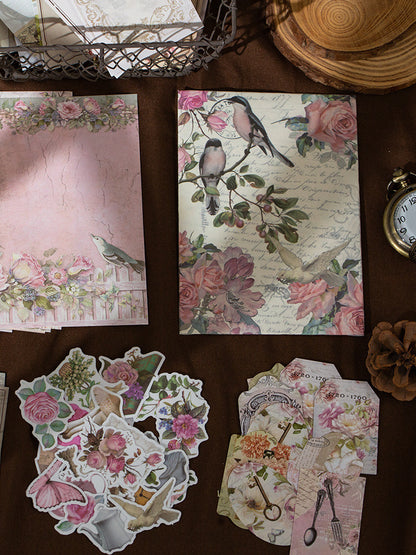 Papel vintage retro material pack-113 pzas