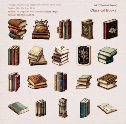 Stickers en cartonaje classical private-20 pzas