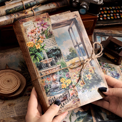 Set de papeles A5 jardines vintage-160 pzas