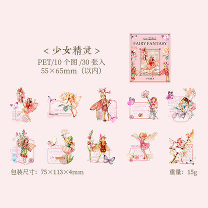 Stickers Fairy fantasy-30 pzas