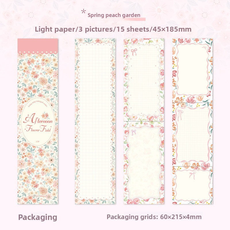 Notepad decopapel long strip-15 pzas