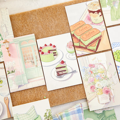 Set de postales cream market-28 pzas