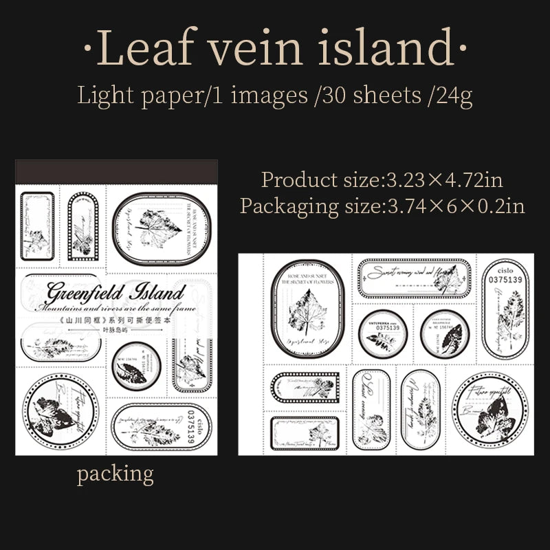 Notepads vintage precortados-30 hojas