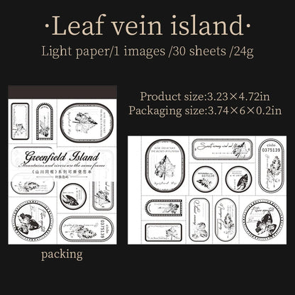 Notepads vintage precortados-30 hojas