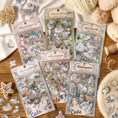 Stickers cute pet-4 planchas