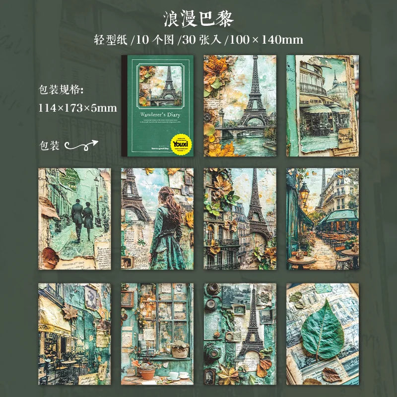 Papeles wanderer diary-30 piezas