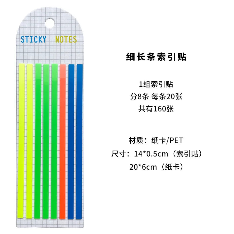 Sticky notes long strip-160 pzas