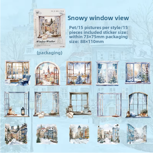 Stickers windows weather-15 pzas