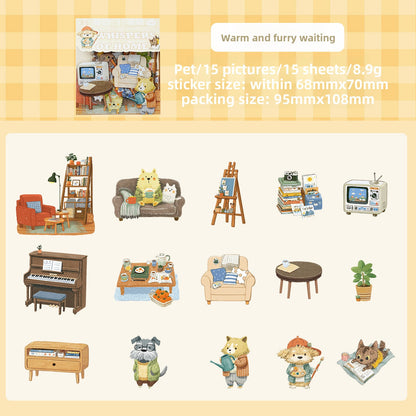 Stickers whispers of home-15 pzas