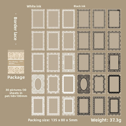 Stickers lace fantasy-30 pzas