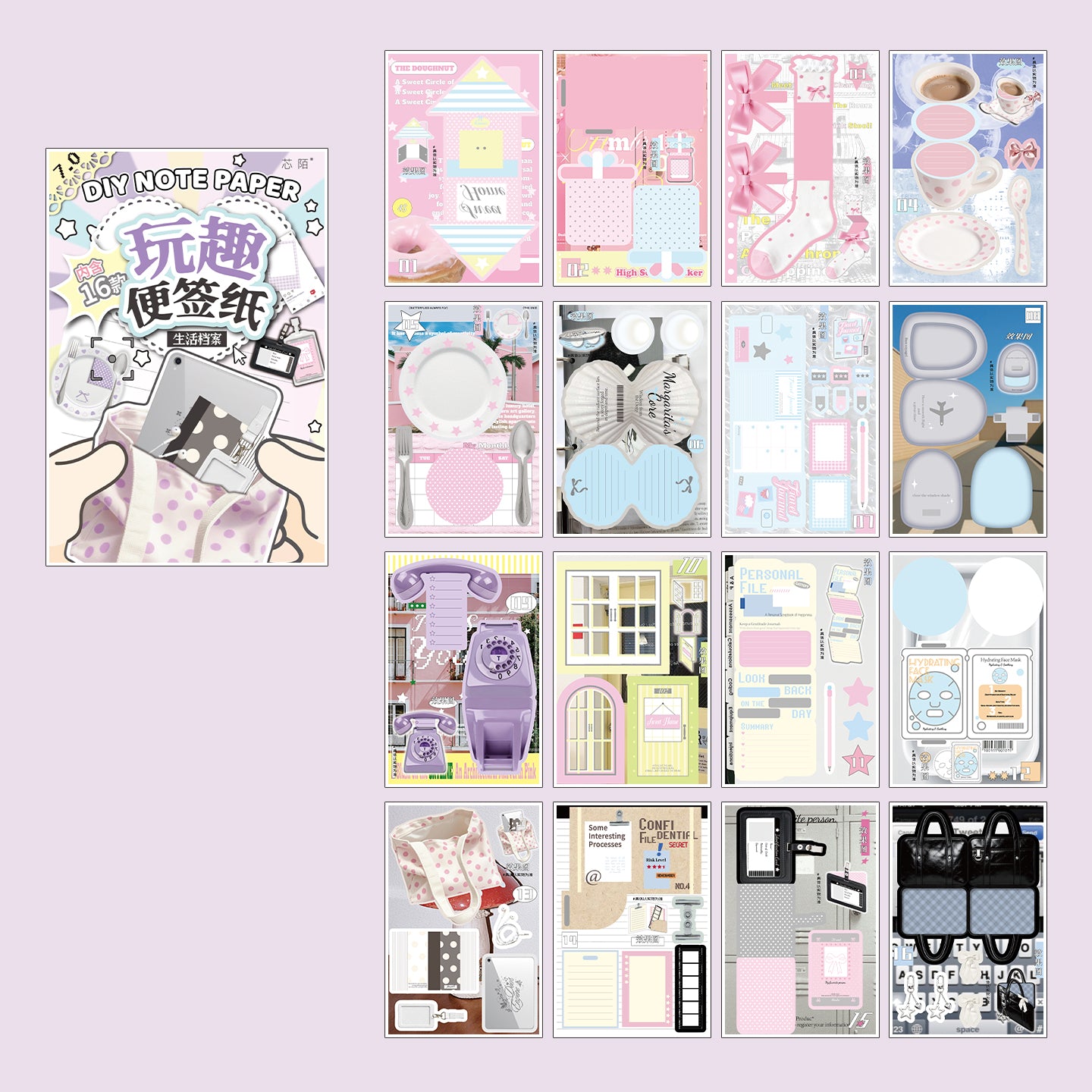 Block para tarjetas pop up 2-16 pzas