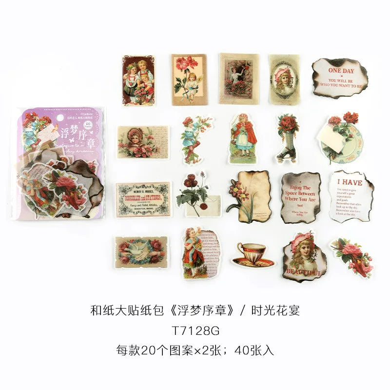Stickers washi dreams-40 pzas
