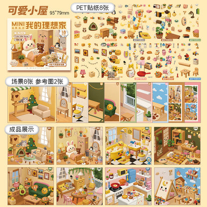 Stickers escenarios mini 2D-8 escenas