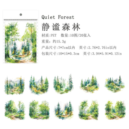 Stickers sea forest-20 pzas