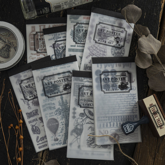 Block de stickers art poster-20 hojas