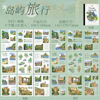 Libro de stickers Nordic seasons-18 hojas