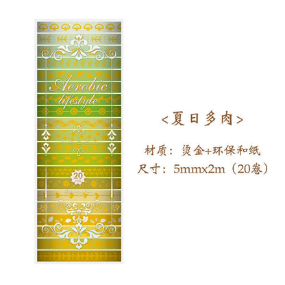 Washitape thin con foil-20 pzas