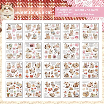 Mini librito de stickers cat-20 hojas