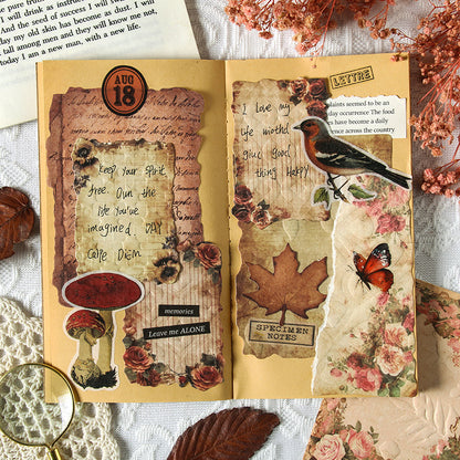 Papel texturizado vintage-10 pzas