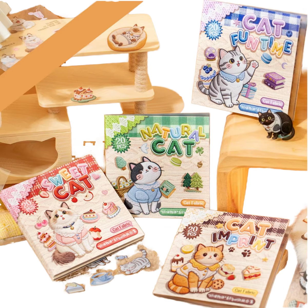 Mini librito de stickers cat-20 hojas