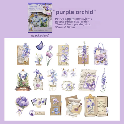 Stickers timeless botany notes-40 pzas