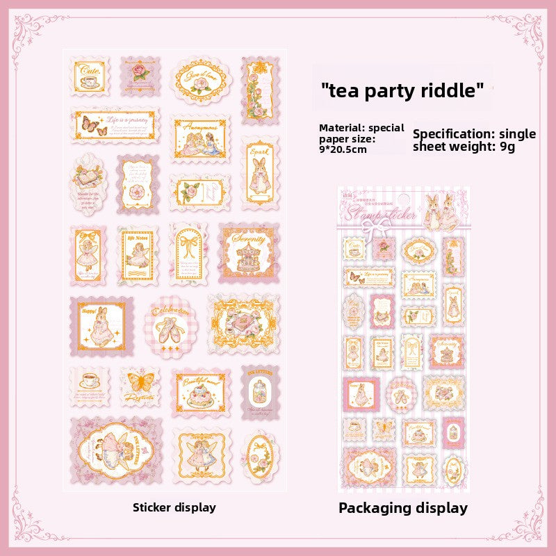 Stickers estampillas con relieve y foil
