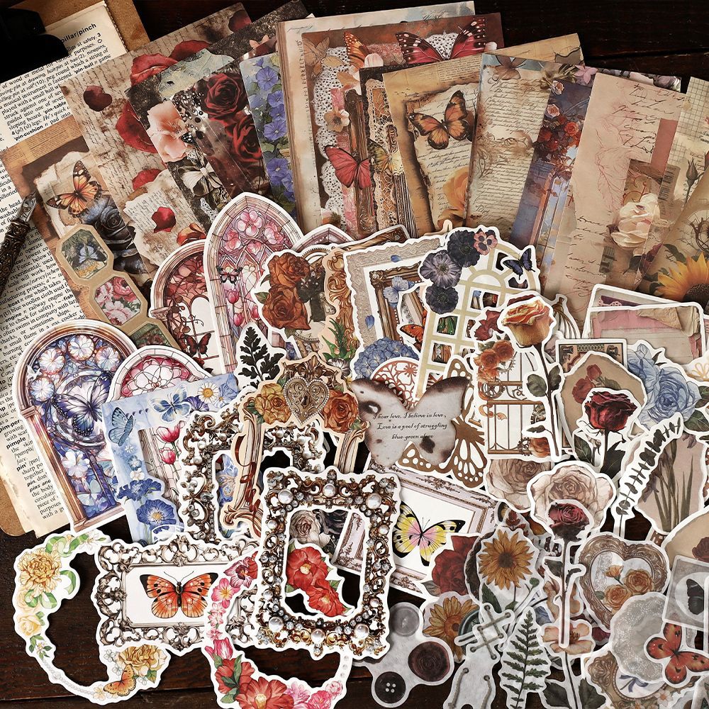 Set de papeleria old memories-200 pzas