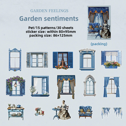 Stickers beautiful windowsill-30 pzas