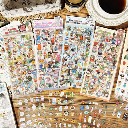 Stickers objetos cotidianos-4 pzas