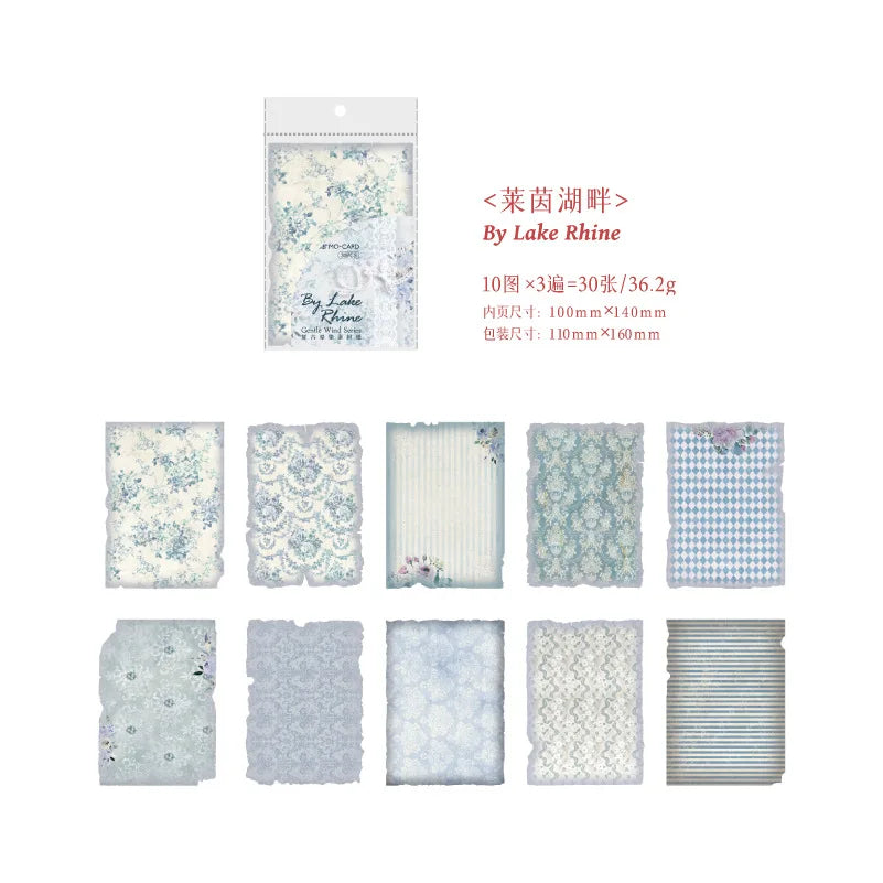 Papel vintage gentle breeze-30 pzas