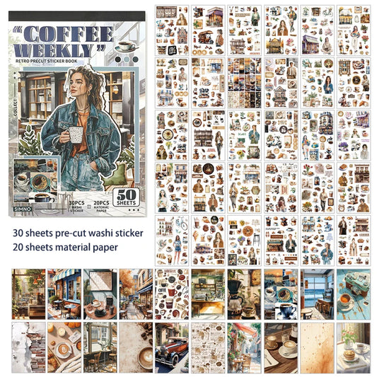 Block de stickers Coffee weekly-50 hojas